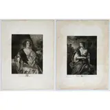 Richard Earlom, Marchioness of Wharton | Lady Philadelphia Warton, Set of two mezzotints: Richard Earlom (London