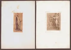 Benigno Bossi, Raccolta di disegni originali di Fra. Mazzola detto il Parmigianino, 1772, Set of two prints from R accolta di disegni originali di Fra’ Mazzola detto il Parmigianino. Etching in