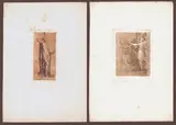 Benigno Bossi, Raccolta di disegni originali di Fra. Mazzola detto il Parmigianino, 1772, Set of two prints from R accolta di disegni originali di Fra’ Mazzola detto il Parmigianino. Etching in