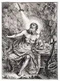 Bartholomaus Ignaz Weiss, Saint Jerome, Etching