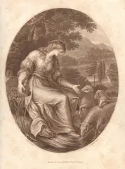 Francesco Bartolozzi, Adelaide or the Shepherdess of the Alps, Etching and stipple engraving
