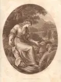 Francesco Bartolozzi, Adelaide or the Shepherdess of the Alps, Etching and stipple engraving