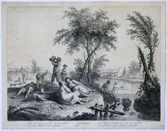 Francesco Bartolozzi, July, after Giuseppe Zocchi, Etching