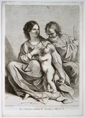 Francesco Bartolozzi, The Holy Family, after Guercino, Etching and engraving