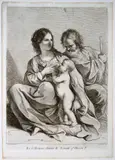 Francesco Bartolozzi, The Holy Family, after Guercino, Etching and engraving