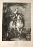 Raffaello Sanzio Morghen, Equestrian portrait of Francesco de Moncada, Etching and engraving