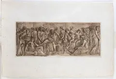 Frieze with deities by Luigi Ademollo, Etching and aquatint in brown ink, offered Apr 2026