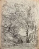 Les Jardins d'Horace by Jean-Baptiste Camille Corot, Cliché-verre, offered Apr 2026