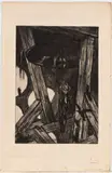 Félicien Rops, Le Pendu à la cloche, Etching