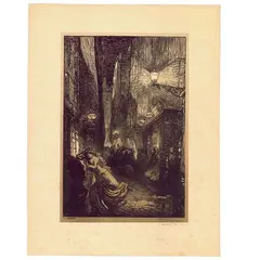 Auguste-Louis Lepère, La rafle, 1910, Chiaroscuro woodcut