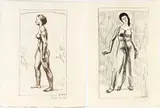 Ferdinand Hodler, Blick in die Unendlichkeit | Stehender weiblicher Akt, Set of two prints: Blick in die Unendlichkeit Lithograph