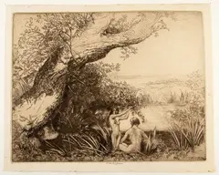 The Enchanted Pod by Donald Shaw MacLaughlan, 1920, Woodcut, offered Apr 2026