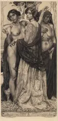 Sigmund Lipinsky, The Fates, 1914, Etching