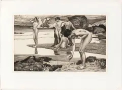 Sigmund Lipinsky, Calma Marina, 1912, Etching on chine-collé