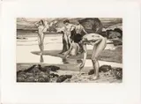 Sigmund Lipinsky, Calma Marina, 1912, Etching on chine-collé