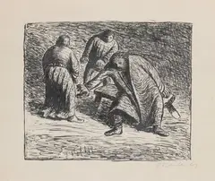 Ernst Barlach, Erscheinung im Nebel, from "Der Tote Tag", 1912, Lithograph
