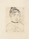 Max Beckmann, Portrait of Käthe Carl, 1916, Drypoint