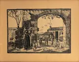 Remo Branca, L'arco della Pace, Woodcut
