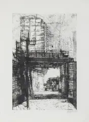 Renzo Vespignani, Untitled, 1958, Etching