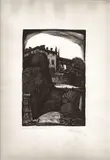 Tranquillo Marangoni, Gorizia – Villa Coronini, 1947, Woodcut