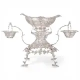 Erick Romer, English Georgian sterling silver epergne, 1772, cast