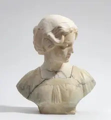 Giuseppe Bessi, Marble bust of a woman, Art Nouveau style