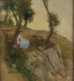 Luigi Fabron, Female figure at rest, 1880