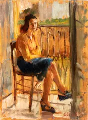 Elisa at the window by Luigi Crisconio, offered Apr 2026