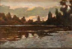 Carlo Cressini, Lake landscape