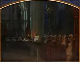 Interior scene in the cathedral by Lionello Arduino Balestrieri, offered Apr 2026