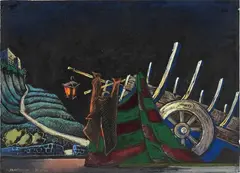 Enrico Prampolini, Stage design project for Yerma, Act III