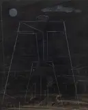 Giulio D'Anna, Aereo Caproni + Paesaggio Notturno