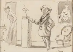Satiric scene by Amerigo Bartoli, offered Apr 2026