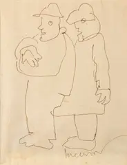 Lorenzo Viani, Untitled, On the back declaration of authenticity of artist's daughter Ornella