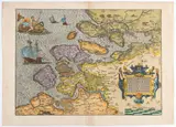 Abraham Ortelius, [Europa - Paessi Bassi] Zelandicarum Insularum exactissima et nova descriptio..., etching and bulino