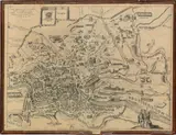 Georg Braun, Urbis Romae Situs Cum IIS Quae Adhuc Conspiciuntur Veter Monumet Relquiis Pyrrho Ligiorio Neap Invent., 1570, etching