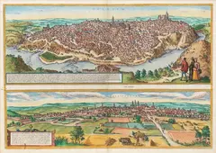 Georg Braun, [Spagna] Toletum, Vallisoletum (Toledo e Valladoli), Bulino