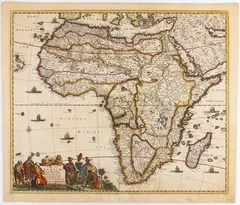 Frederick de Wit, [Africa] Totius Africae accuratissima tabula, etching and bulino