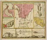 Johann Baptist Homann, [Europa - Gibilterra] Accurate Vorstellung der berühmten Meers-Enge bey Gibraltar, 1730, bulino and etching