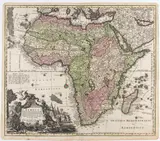 Matthäus Seutter, [Africa] Africa Iuxta Navigationes et Observationes Recentissimas Aucta, Correcta et in Sua Regna et Status Divisa..., etching and bulino