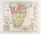Tobias Conrad Lotter, [Africa] Africae Pars Meridionalis cum Promontorio Bonae Spei..., etching and bulino