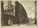 Jean Barbault, Veduta degli avanzi del Foro di Nerva, bulino and etching
