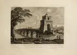 Francesco Morelli, Veduta del Ponte molle restaurato dal Regnante Sommo Pontefice Pio VII, etching and bulino