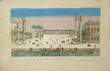 Louis Joseph Mondhare, [Venezia] Vue de la Superbe Place de St Marc à Venise, veduta ottica. Bulino and etching