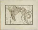 Adrien-Hubert Brué, [Mondo - Asia - Indie] Carte generale des Indes en-deca et au-dela du Gange, 1821, etching and bulino