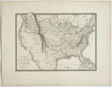 Adrien-Hubert Brué, [Mondo - USA] Carte Generale des Etats-Unis De L'Amerique Septentionale, 1820, etching and bulino
