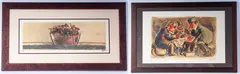 Franz Borghese, Untitled, lot of two multiples on paper, pa in frame State of preservation: good
