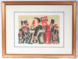 Franz Borghese, Untitled, multiple on paper, pa in frame. State of preservation: very good