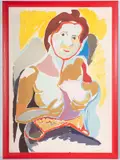 Maternity, multiple on paper by Luigi Montanarini, 63/120 framed, offered Mar 2026