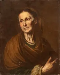 Pietro Bellotti, Portrait of an old Lady, The painting bears an old inventory mark painted on the back: “GO / N